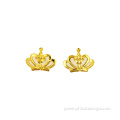 Princess Crown Earring K Gold Yellow Gold